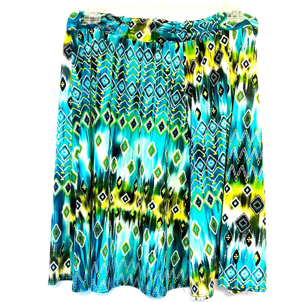 Colorful Fun Skirt, size PXL (Brand tag torn off). May be a Sunny Leigh.
